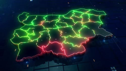 Bulgaria Map 4k Loop