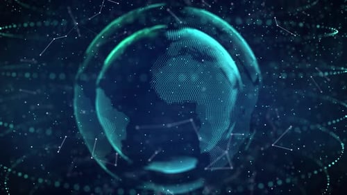 Technology Network Data Connection, Digital Network and Cyber Security