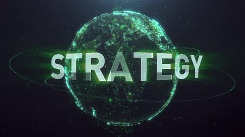 Futuristic Digital Globe Strategy Text Reveal Animation