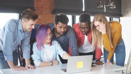Business People at Work in a Busy Luxury Office Space