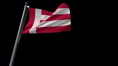 Bandera de la ciudad de Eindhoven (Países Bajos) con canal Alpha 4K