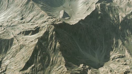 Blick auf die fremde Planetenlandschaft