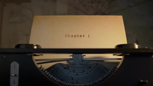 Vintage Typewriter Chapter Title Reveal