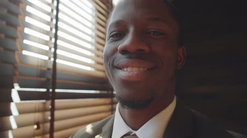 Portrait of Happy Afro-American Businessman