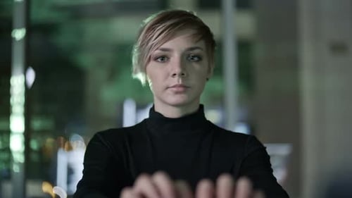 Young Woman Hacking Web System
