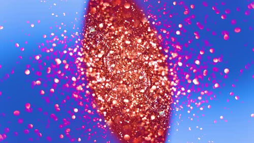 Blue Bokeh Particles Glitter Circle Gradient Abstract Background
