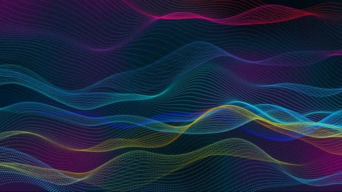 Abstract Particle Wave Background for Technology and Digital Concepts