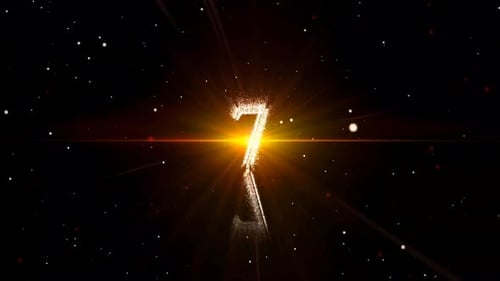 3D Countdown Zahlen Animation Hintergrund 13