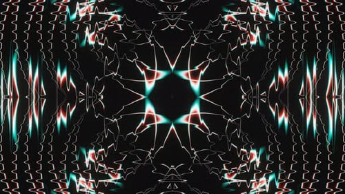 Wavy Abstract Red and Blue Flashing Led Neon Vj Loop Animation