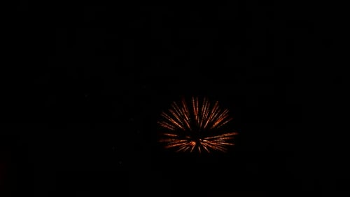 Buntes Feuerwerk am dunklen Nachthimmel
