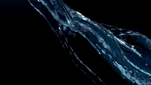 Water on a Black Background