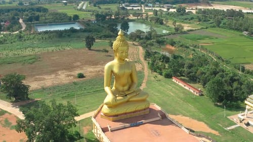 Big Golden Buddha Statue in Chiang Rai, Chiang Mai Province, Thailand