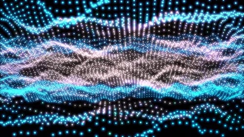 Abstract Glowing Wave Particle Field Background Loop