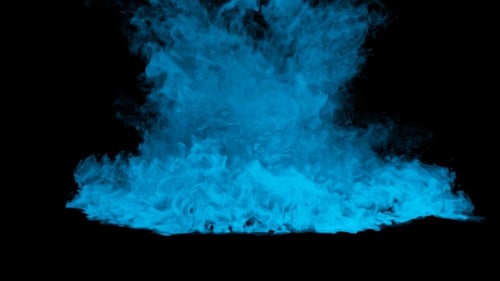 Blue Smoke Falling Slow Motion
