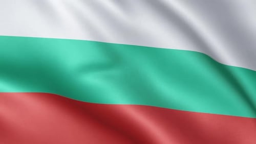 Waving Bulgaria Flag Realistic Animation Loop