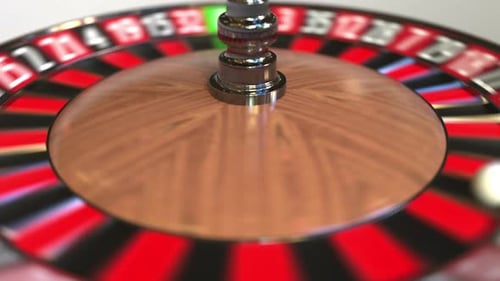 Casino Roulette Wheel Ball Hits 1 One Red