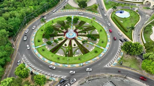 Letters Roundabout at downtown Manaus Brazil. Manaus Amazonas.
