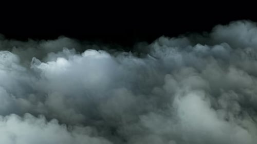 Smoke Flowing on Black Background