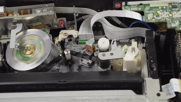 Tape Drive Mechanism Of The Vcr, Front View, Technology Stock Footage ...