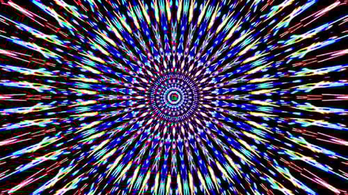 Abstrakter roter gelber blauer Hintergrund 3D-Flüssigkeitslinien in einer Mehrfarbe