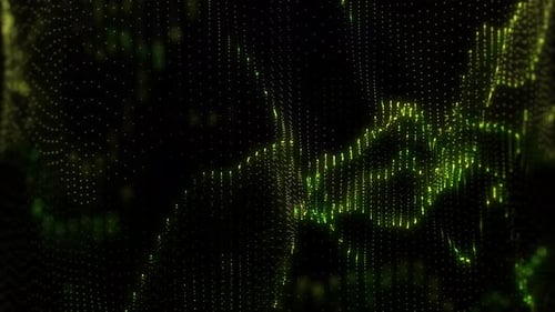 Mir Particle Animierter Hintergrund Gelbe V3-Schleife