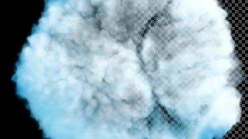 Natural Smoke Cloud Burst Reveal Transition