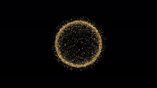 Glitter particles golden Circle 01