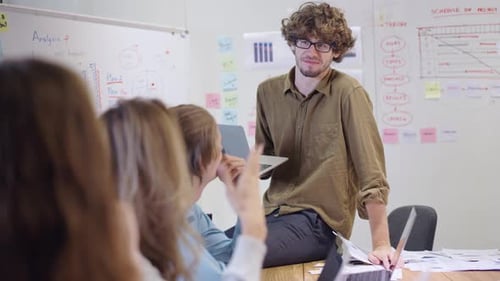 Team Collaboration in Modern Office Workspace