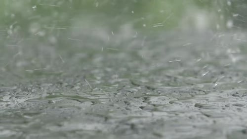 Raindrops of the Top of a Car