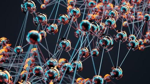 3D-Render-Illustration Plexus-Struktur entwickelt sich in organischer Bewegung