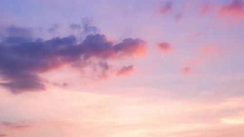Pink and Purple Clouds at Sunset