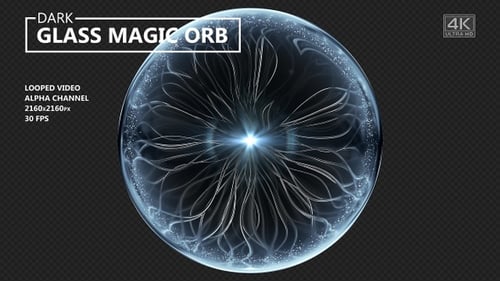 Orbe mágico de cristal oscuro