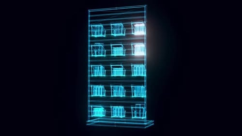 Market Stand Creams Hologram Close Up Hd