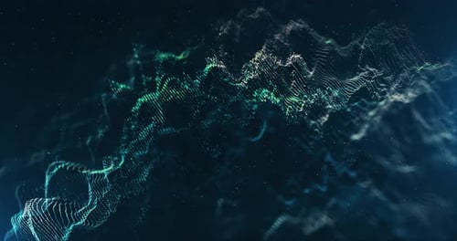 Moving Abstract Digital Wave Particle Flow Background