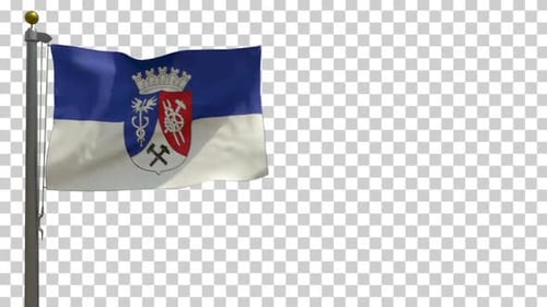 Realistic 3D Waving Flag with Coat of Arms on Alpha Channel