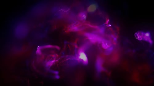 Abstract Fluid Particles Flowing Light Motion Background