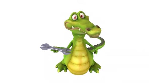 Lustiges Krokodil - 3D-Animation