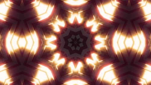 Dynamic Abstract Geometric Kaleidoscope Light Motion Background