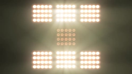 Dynamic Flashing Grid Light Wall Background Effect