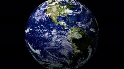 Rotating Earth Planet Loop Animation