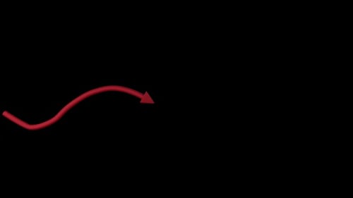 Red Arrow Growth Curve Success Animation