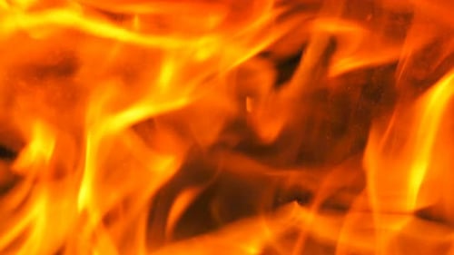 Wooden Fire Burning Flames