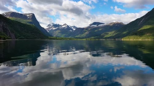 Aerial Footage Beautiful Nature Norway.