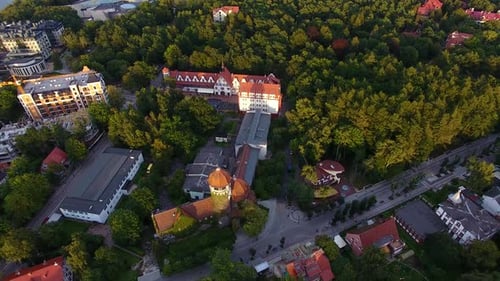 Vue aérienne de la station balnéaire de Svetlogorsk, Russie