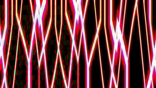 Abstract Neon Glowing Vertical Lines Motion Background