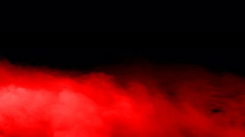 Abstract Red Cloud Texture Over Black Background
