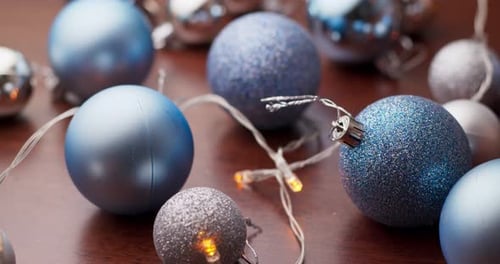 Christmas Ornaments and Fairy Lights Decoration