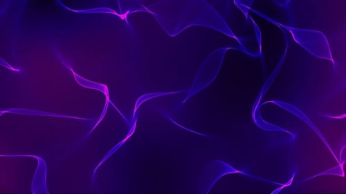 Abstract Neon Fluid Wave Particle Motion Background