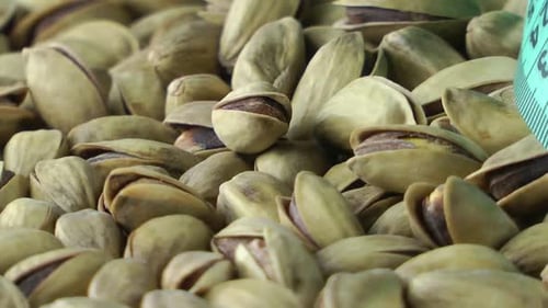 Close Up of Pile of Open Pistachios