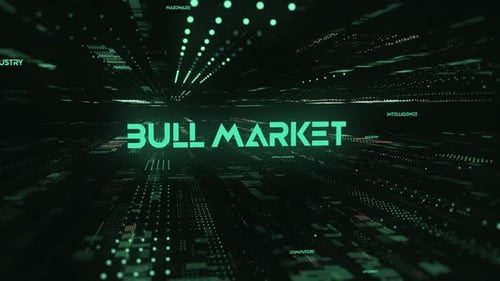 Ciencia ficción Digital Data Word Bull Market